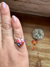 Load image into Gallery viewer, Heart Ring - Size 6 1/2 -Dahlia ring and sterling silver
