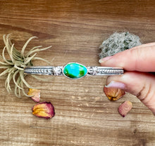 Load image into Gallery viewer, Cuff Bracelet - Sonoran Turquoise &amp; Sterling Silver option II
