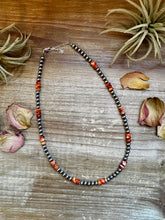 Load image into Gallery viewer, 18-Inch Sterling Silver Pearl Necklace with Spiny Oyster (5mm)
