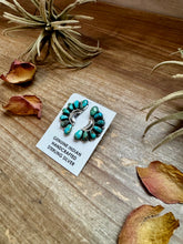 Load image into Gallery viewer, Half Cluster Earrings – Turquoise &amp; Sterling Silver

