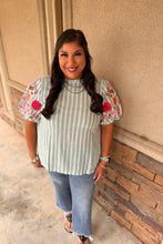 Load image into Gallery viewer, WILDFLOWER EMBROIDERED TOP
