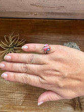 Load image into Gallery viewer, Heart Ring - Size 6 1/2 -Dahlia ring and sterling silver
