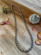 Load image into Gallery viewer, 32 inch Necklace - 8 mm &amp; 5 mm saucer Sterling Silver Pearls
