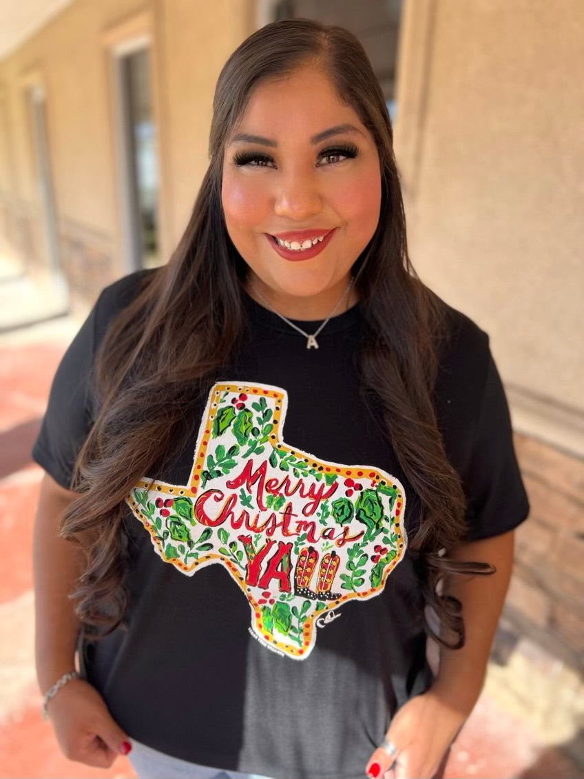 CALLIE'S MERRY XMAS TEXAS TEE