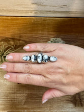 Load image into Gallery viewer, Long Ring - Size 8 1/2 - White Buffalo Ring &amp; sterling silver
