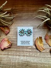 Load image into Gallery viewer, Cluster Earrings – White Opal &amp; Sterling Silver
