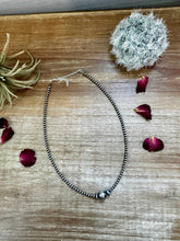 Load image into Gallery viewer, 14 inch 3 mm sterling silver pearls  choker - 10 mm middle
