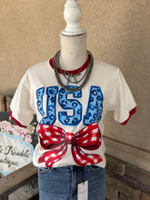 Load image into Gallery viewer, USA RINGER TEE

