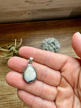 Load image into Gallery viewer, Teardrop Pendant - sterling silver with white buffalo

