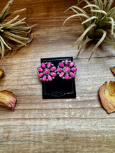 Load image into Gallery viewer, Cluster Earrings – Pink Opal &amp; Sterling Silver
