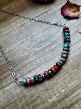 Load image into Gallery viewer, 16.5 inch chain choker and Verascite sea sediment and sterling silver
