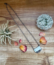 Load image into Gallery viewer, Bar Necklace - White Buffalo &amp; Sterling Silver
