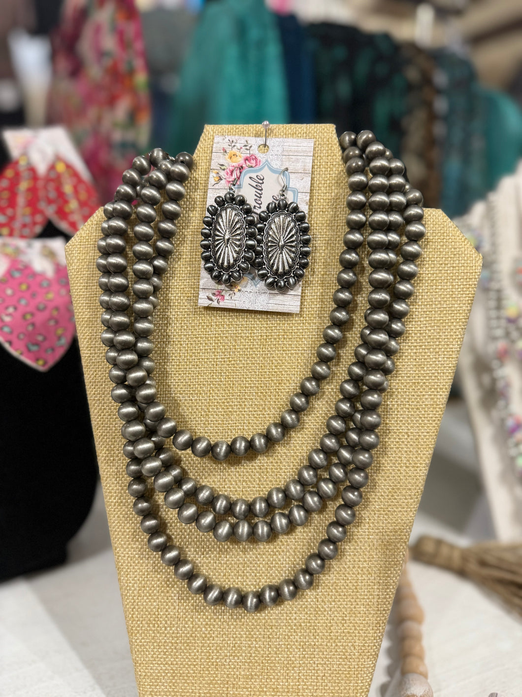 Lacey Layered Pearl Necklace