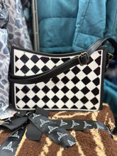 Load image into Gallery viewer, CHECKER LEATHER PURSE- CROSSBODY
