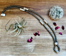 Load image into Gallery viewer, Sterling silver pearls - 28 inch - with barrel beads
