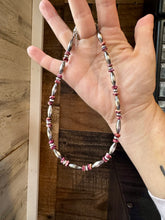 Load image into Gallery viewer, Torpedo choker Sterling Silver Pearls and Purple Spiny
