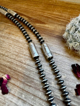 Load image into Gallery viewer, Sterling silver pearls - 28 inch - with barrel beads
