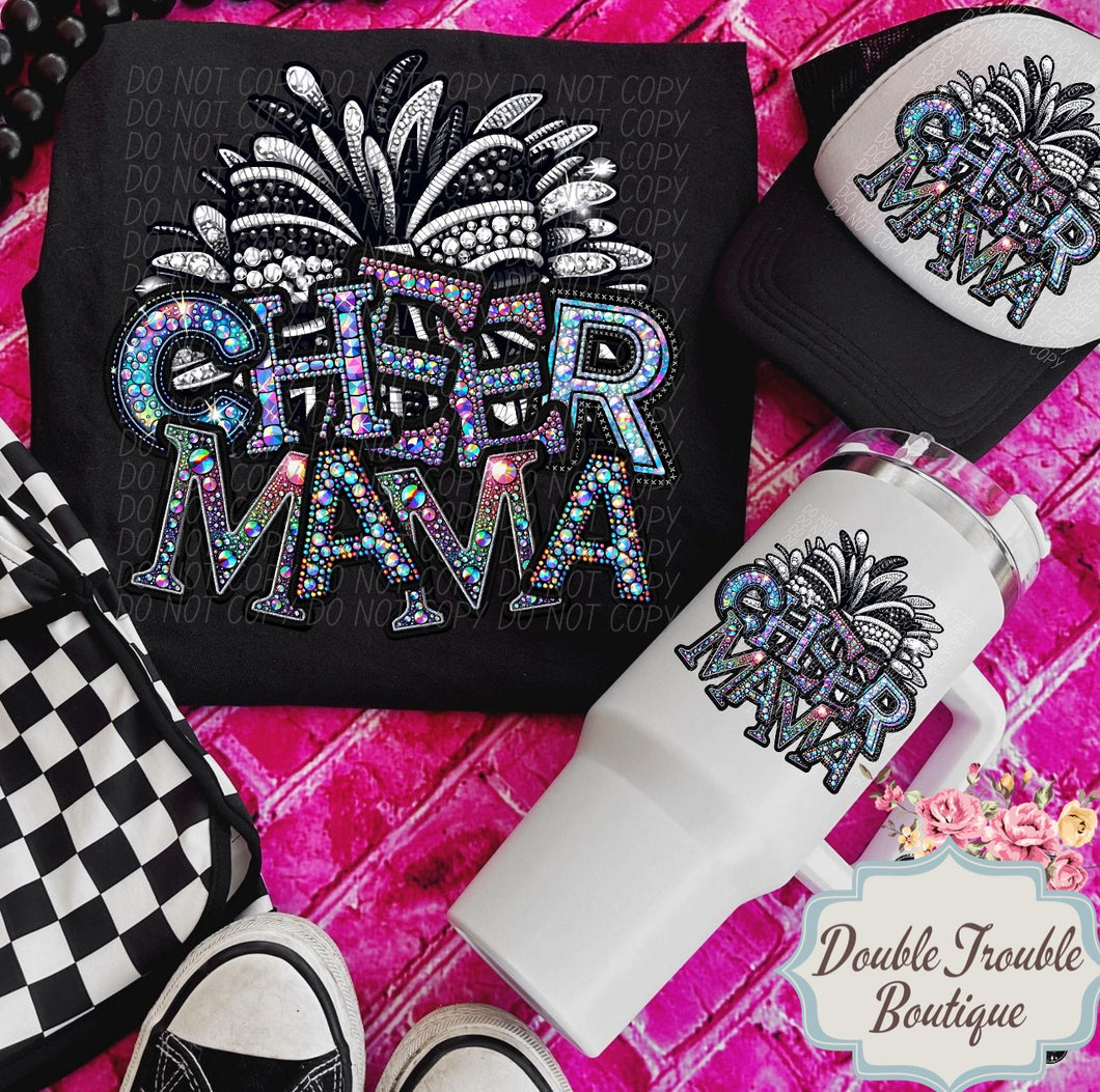 FAUX RHINESTONE CHEER MAMA