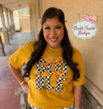 Load image into Gallery viewer, GOBBLE GOBBLE CHECKER GRAPHIC TEE
