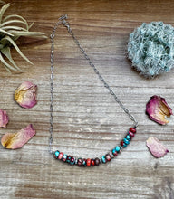 Load image into Gallery viewer, 16.5 inch chain choker and Verascite sea sediment and sterling silver
