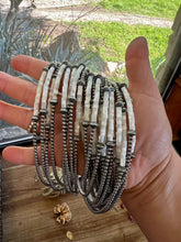 Load image into Gallery viewer, white shell choker with 3 mm Sterling Silver Pearls
