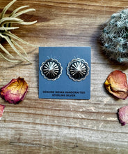 Load image into Gallery viewer, Smaller Round Sterling silver stud earrings
