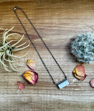 Load image into Gallery viewer, Bar Necklace - White Buffalo &amp; Sterling Silver option 3
