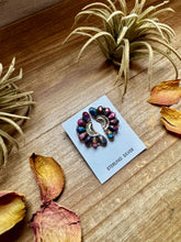 Load image into Gallery viewer, Half Cluster Earrings – Pink Dahlia &amp; Sterling Silver
