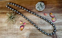 Load image into Gallery viewer, 35 inch necklace - 14 mm &amp; 10 mm saucer Sterling Silver Pearls
