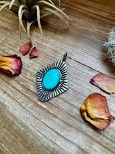 Load image into Gallery viewer, Big Pendant -Turquoise &amp; Sterling Silver
