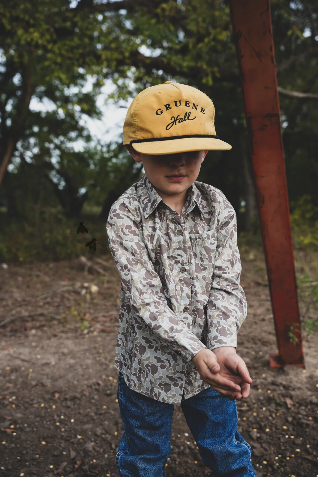 COWBOY CAMO KID'S  TOP L/S