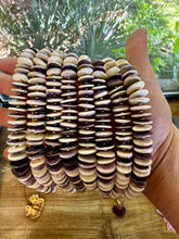 Load image into Gallery viewer, 22 Inch purple Wampum shell and sterling silver pearls
