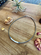Load image into Gallery viewer, white shell choker with 3 mm Sterling Silver Pearls
