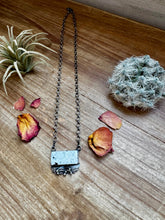 Load image into Gallery viewer, Bar Necklace - White Buffalo &amp; Sterling Silver
