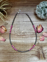 Load image into Gallery viewer, 17 inch long Pink opal faceted &amp; Sterling Silver Pearls
