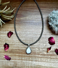 Load image into Gallery viewer, Teardrop Pendant - sterling silver with white buffalo
