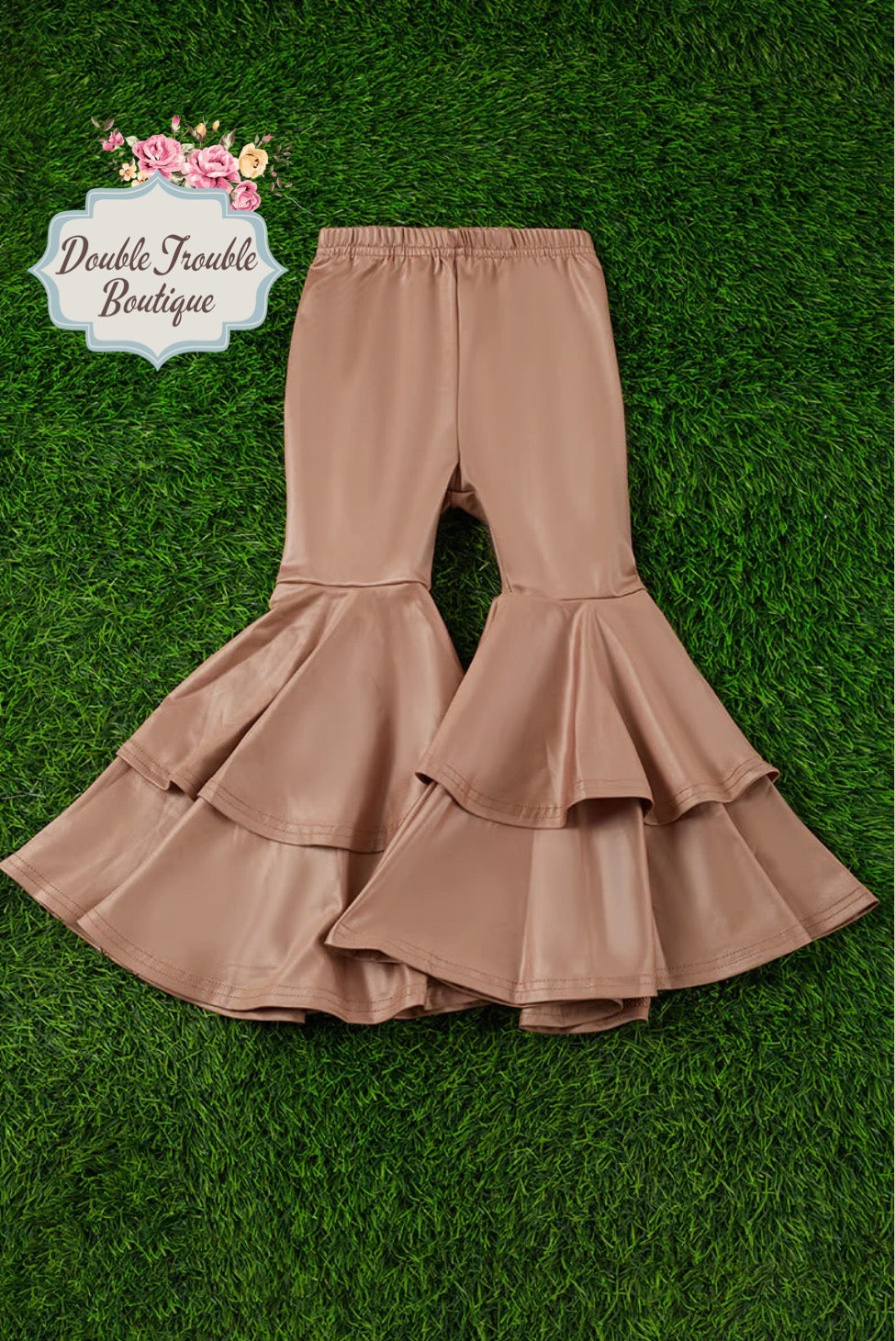 FAUX LEATHER BELLS- TAN