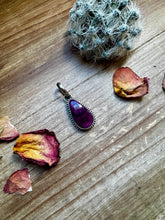 Load image into Gallery viewer, Teardrop Pendant - Purple Spiny &amp; Sterling Silver option 2
