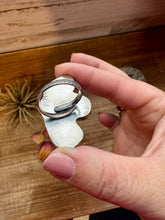 Load image into Gallery viewer, MJ collection - 3 turquoise stone ring - adjustable - sterling silver
