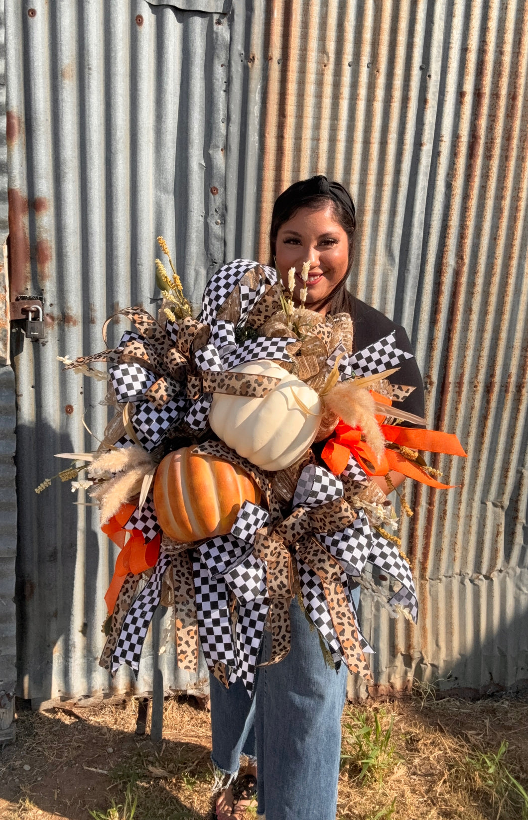 Lux Pumpkins Fall Wreath