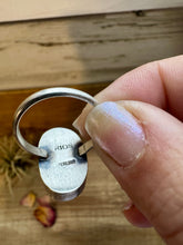 Load image into Gallery viewer, Small Ring - Size 8 - White Buffalo Ring &amp; sterling silver II
