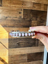 Load image into Gallery viewer, Cuff Bracelet - Pink Conch &amp; Sterling Silver
