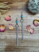 Load image into Gallery viewer, Valentine earrings - Turquoise heart and chic dangle
