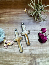 Load image into Gallery viewer, Antler Cross Pendant On Silver Brass
