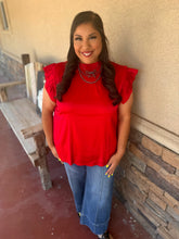 Load image into Gallery viewer, BABYDOLL RED TOP
