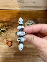 Load image into Gallery viewer, Long Ring - Size 8 1/2 - White Buffalo Ring &amp; sterling silver
