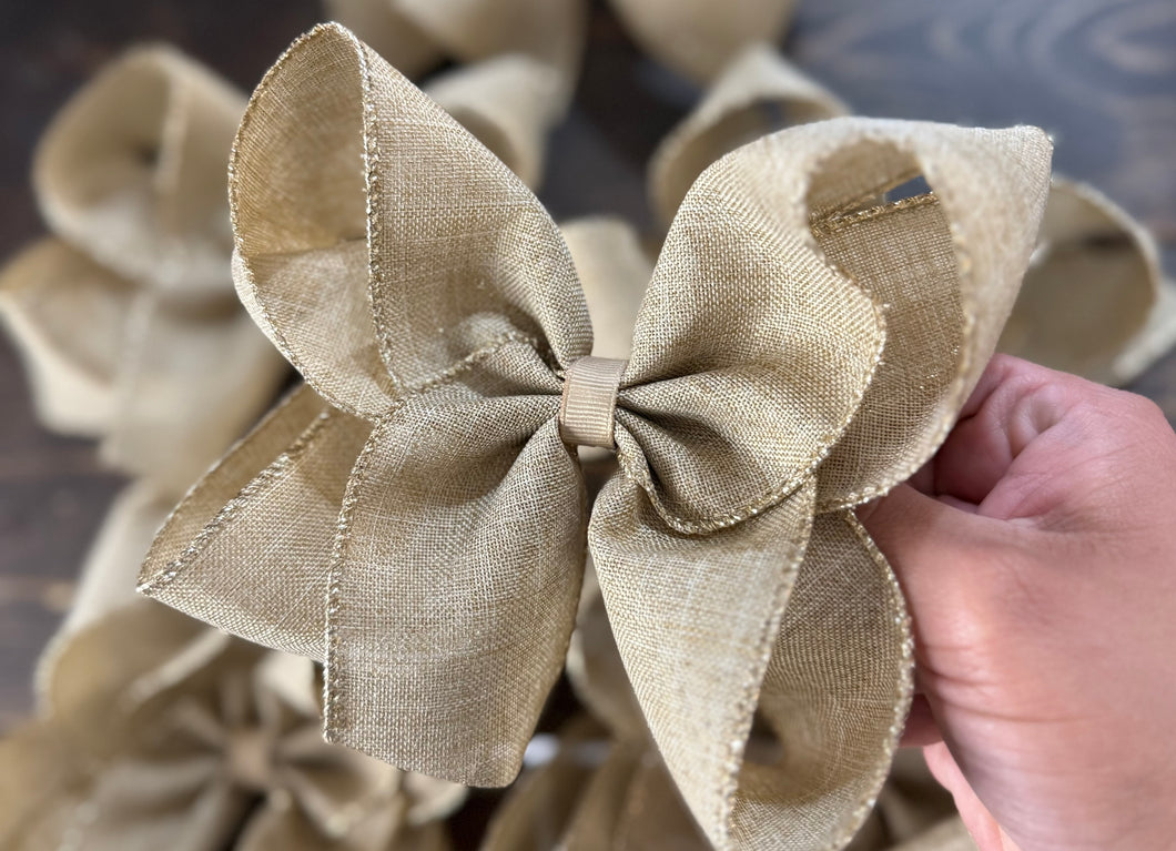 BURLAP BOW 6
