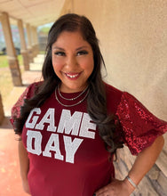 Load image into Gallery viewer, Game Day Show Off Top- Maroon
