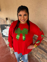 Load image into Gallery viewer, THE SEQUIN BOW L/S TOP
