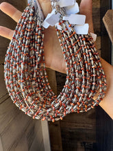 Load image into Gallery viewer, 14-Inch Sterling Silver Torpedo &amp; Spiny Oyster Heishi Choker
